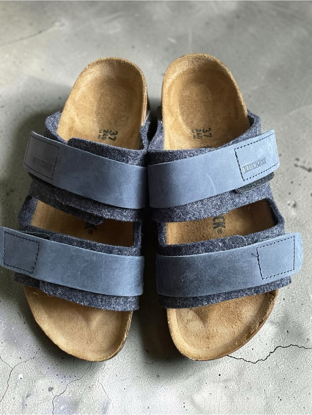 Birkenstock Women's Two-Strap Sandals in Blue Size 6